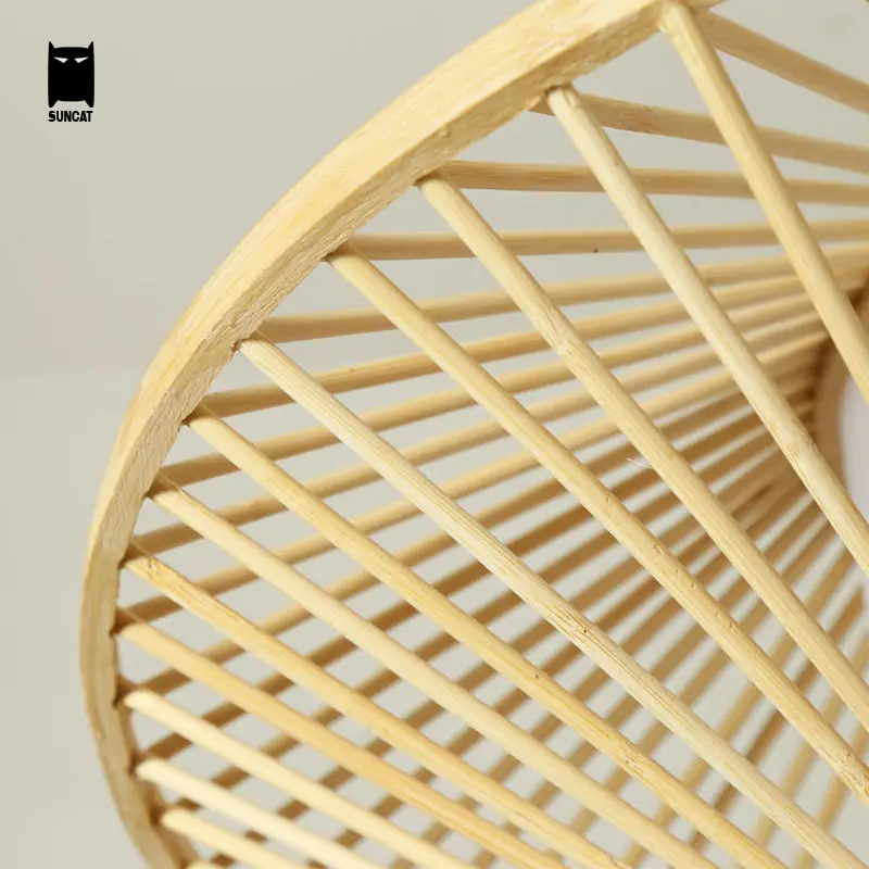 Бамбуковая плетеная Подвесная лампа из ротанга деревенская японская с татами