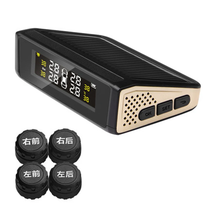 Автомобильный TPMS контроль давления в шинах солнечная энергия жк-дисплей система