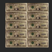 1934 usa 100000 dollar gold banknote 10pcs colorful paper money for collecting