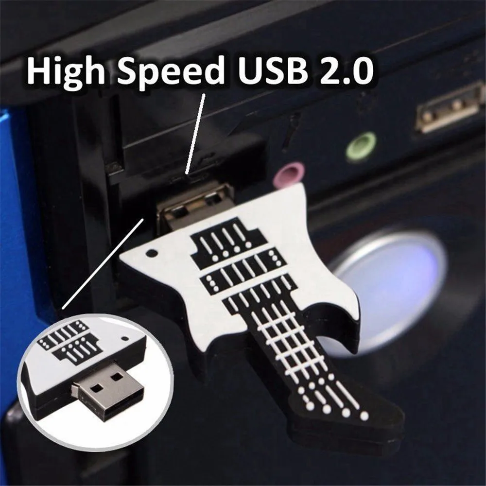 32 ГБ USB 2 0 флэш-накопитель мини гитара карта памяти большой палец накопитель U диск