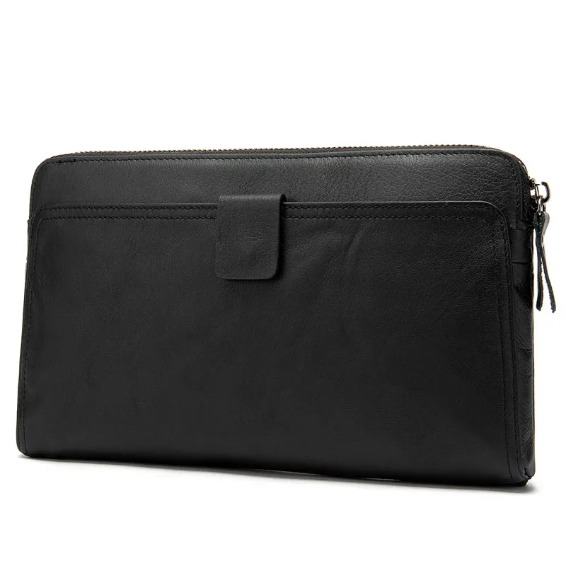 9041black Кошелек WESTAL из натуральной кожи для карт, мужской кошелек, мужские кошельки, Длинные сумки для телефона/денег, кошелек для монет, мужской клатч 9041 - Цвет: 9041black