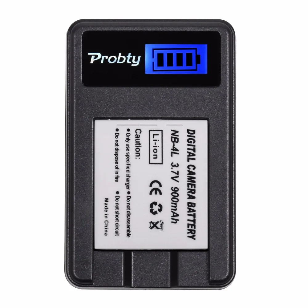 Зарядное устройство USB Probty NB-4L NB 4L NB4L для Canon ELPH 100 HS 310 HS 300HS 330HS Powershot SD1400 IS SD750 SD1000 SD600 SD1100 (art.: 7a3981987) - 7a3981987