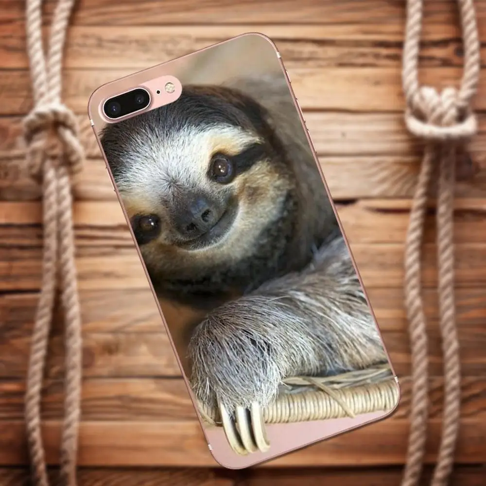 Vvcqod Soft TPU Custom Phone For Samsung Galaxy A3 A5 A7 J1 J2 J3 J5 J7 2015 2016 2017 Sloth Hanging Fat Sleepy Furry | Мобильные