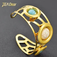 zea dear jewelry ethnic jewelry dubai fashion bangle for women bead bracelet for party wedding flower pattern jewelry findings