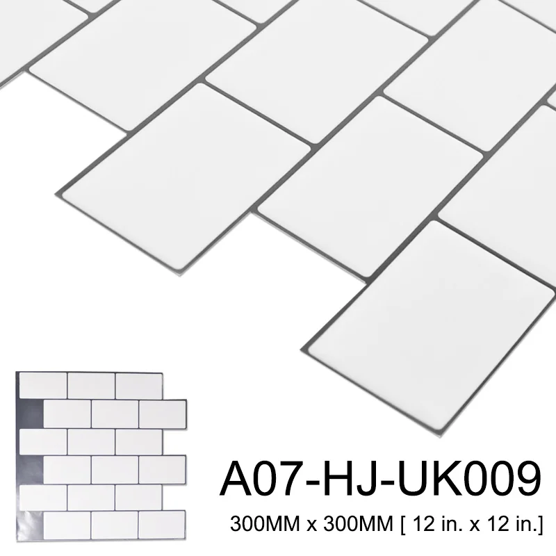 A07-HJ-UK009 Kaguyahime 10 шт. 3D наклейка s самоклеющаяся мозаичная плитка Водонепроницаемая DIY Настенная Наклейка s Декор наклейка Ретро Имитация керамической плитки - Цвет: A07-HJ-UK009