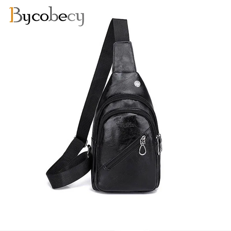 Bycobecy искусственная кожа груди сумки короткой поездки Анти Вор сумка Для мужчин