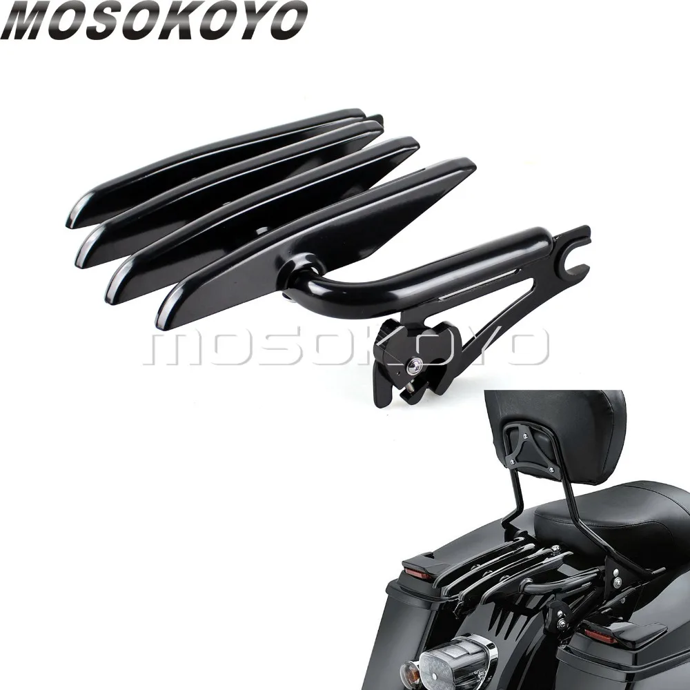 Черная Съемная багажная полка для Harley Touring Road King Street Glide Classic Custom FLHR FLHX FLTR 09 16| |