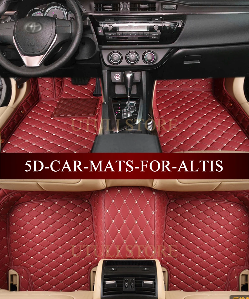 Кожаные автомобильные коврики для Toyota Corolla Altis Hybrid custom fit автомобильный Стайлинг