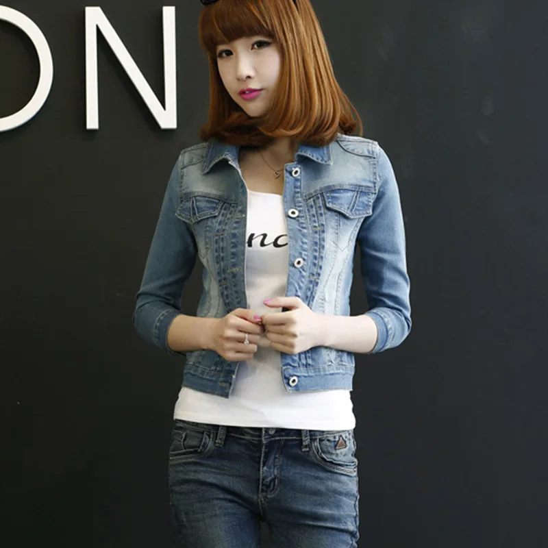 2017 осенне зимняя джинсовая куртка женская брендовая Модная Джинсовая