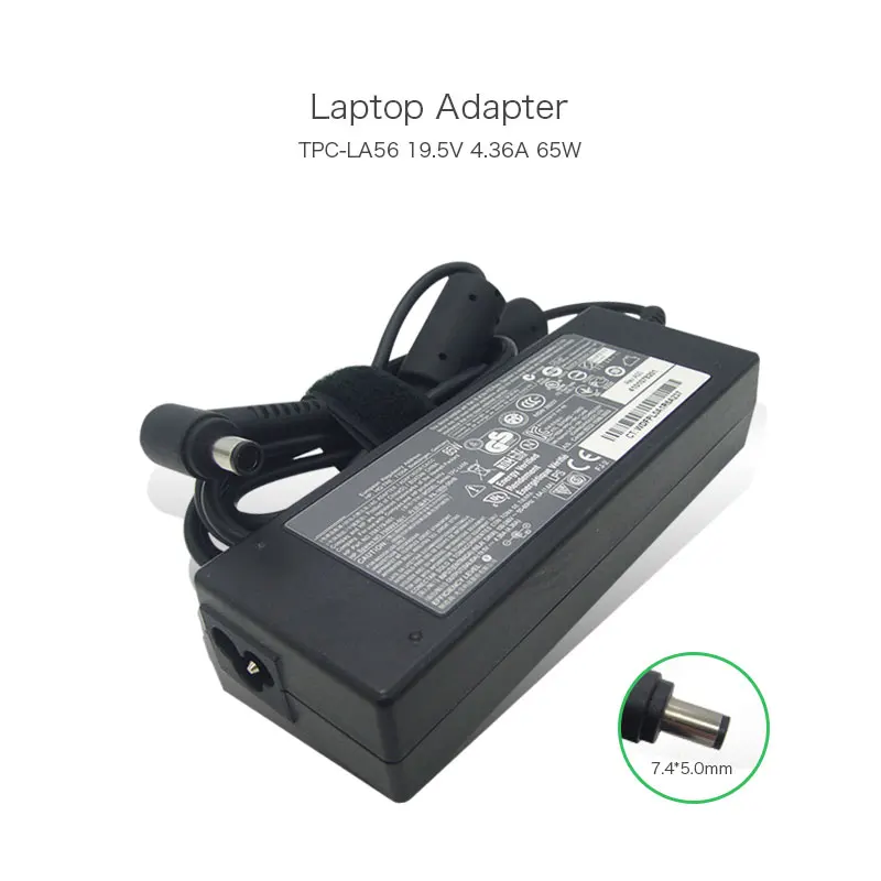 

19.5V 4.36A 85W 7.4*5.0mm Portable Charger for HP T610 666265-001 688030-001 TPC-LA56 PA-1850-06HA TPC-DA56 Laptop Power Supply
