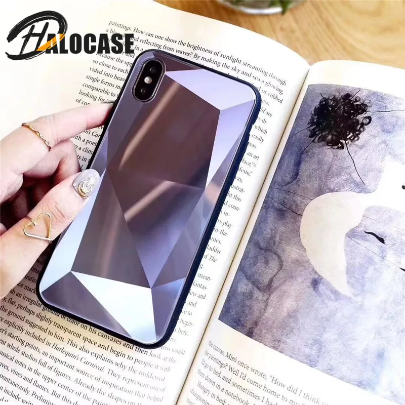 Роскошные чехлы для телефонов iPhone 10X XR XS MAX Модный 3D зеркальный чехол из ТПУ в
