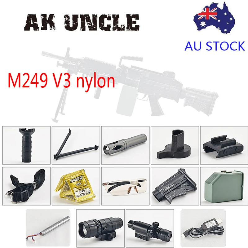AK UNCLE AU сток WBB M249 V3 нейлоновая версия гелевый мяч пистолет гель бластерный игрушечный пистолет оригинальная коробка