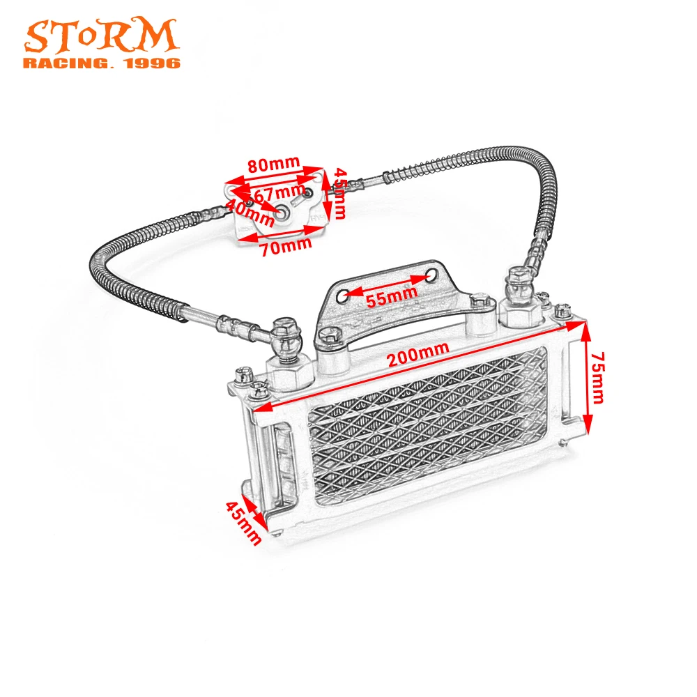 Кронштейн радиатора масляного двигателя мотоцикла для Loncin Zongshen Lifan Shineray Yinxiang Kayo