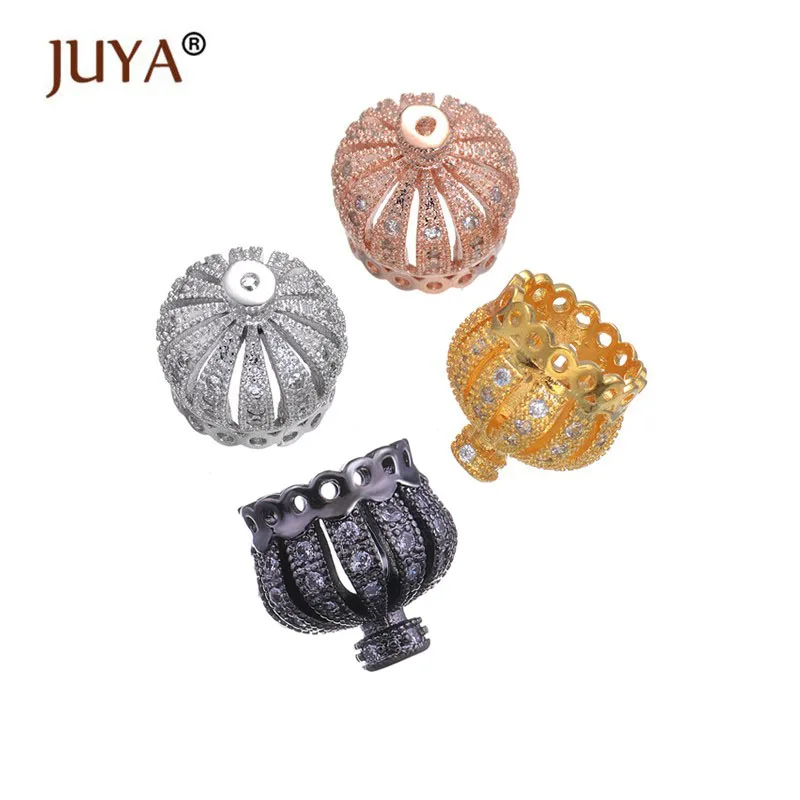 Juya новый дизайн 13 мм корона бусины кисточки колпачки для изготовления украшений