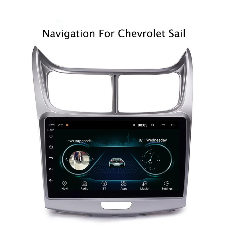 Ectwodvd 9 &quotAndroid 8 1 автомобильный dvd плеер gps навигация для Chevrolet Sail Радио