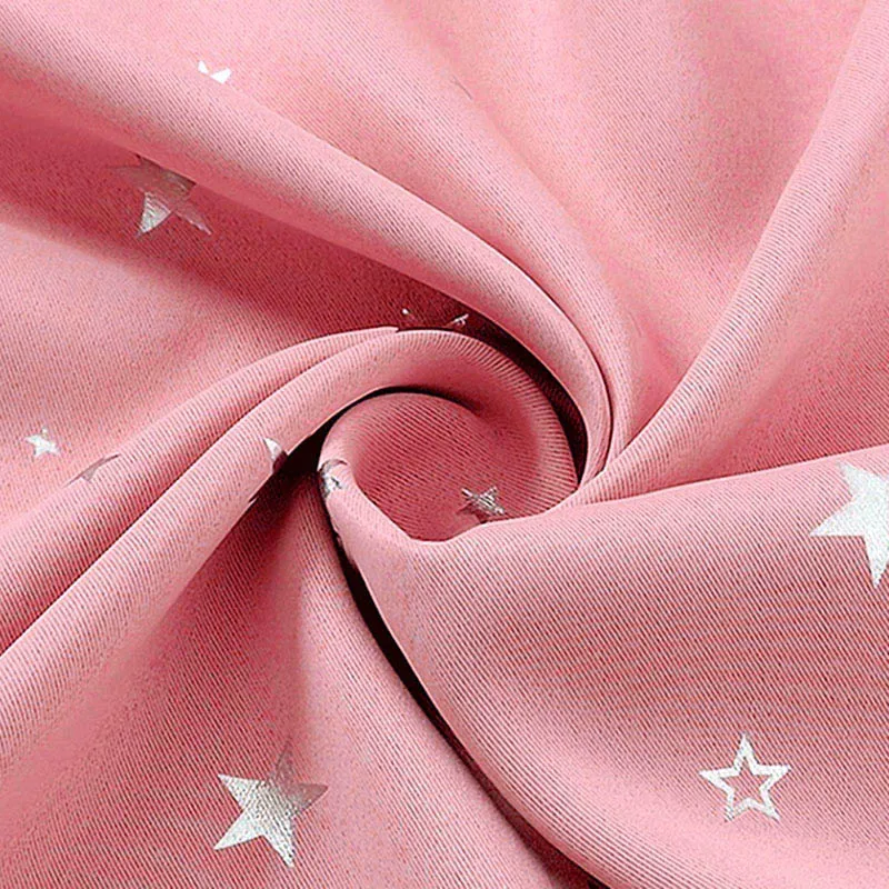 Color 2 Cloth Блестящие звезды детская ткань шторы для гостиной дети мальчик девочка спальня синий/розовый ночные шторы на заказ драпировка wp123-45 - Цвет: Color 2 Cloth