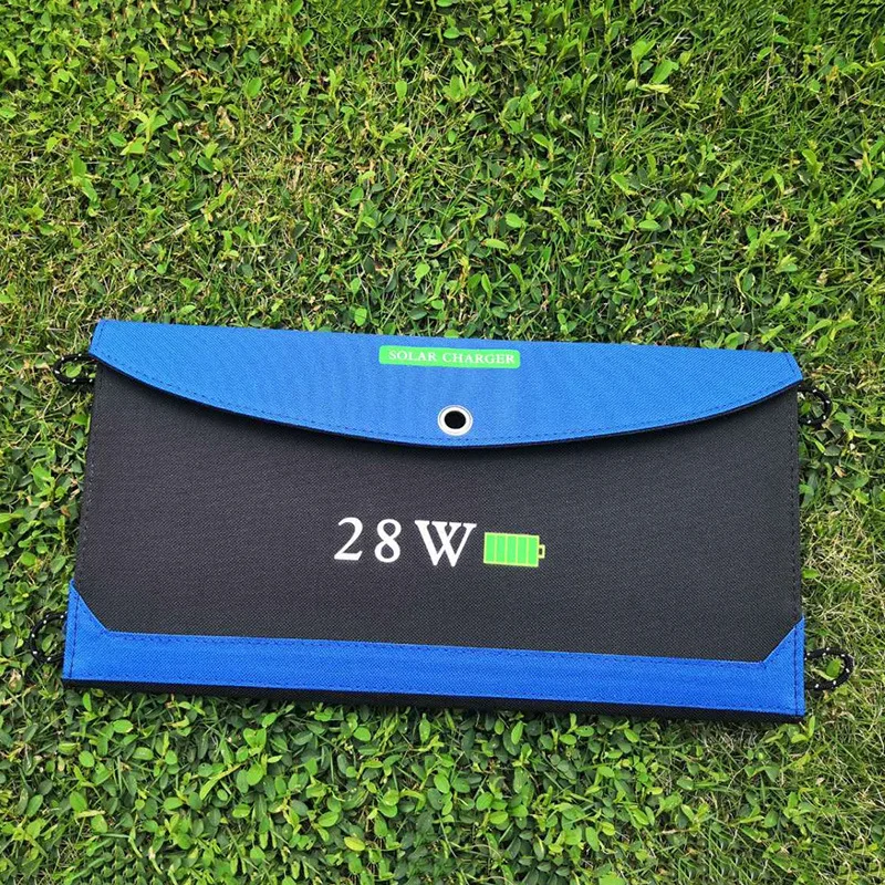 KERNUAP солнечное зарядное устройство 28 Вт sunpower двойной USB порт Водонепроницаемая Складная Панель солнечных батарей для смартфонов планшетов Кемпинг путешествия