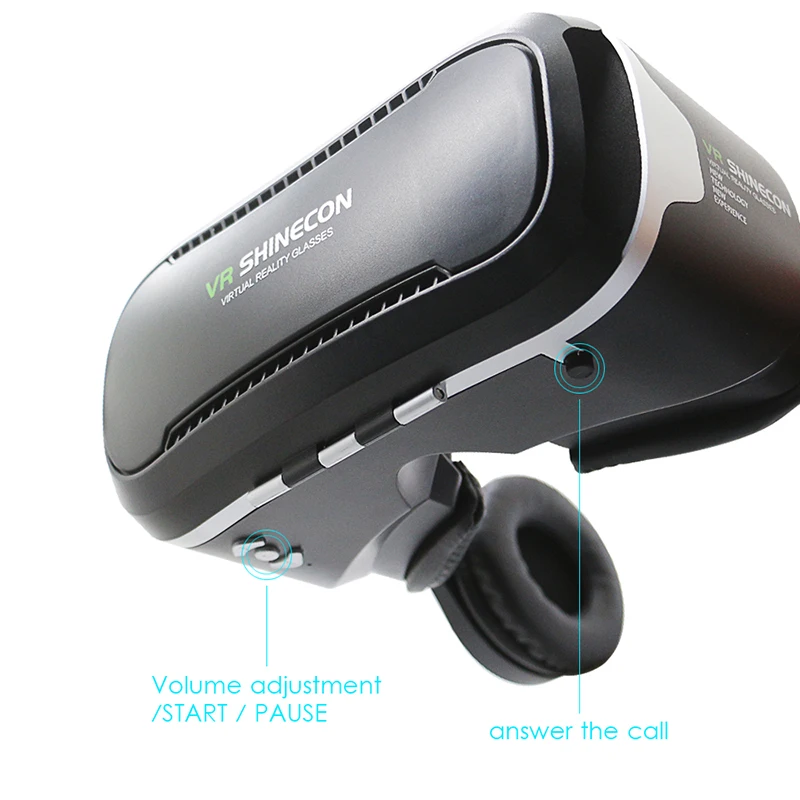 VR shinecon 4,0 3D очки виртуальной реальности очки VR BOX 2,0 google картон с гарнитурой для 4,3-6,0 дюймового смартфона