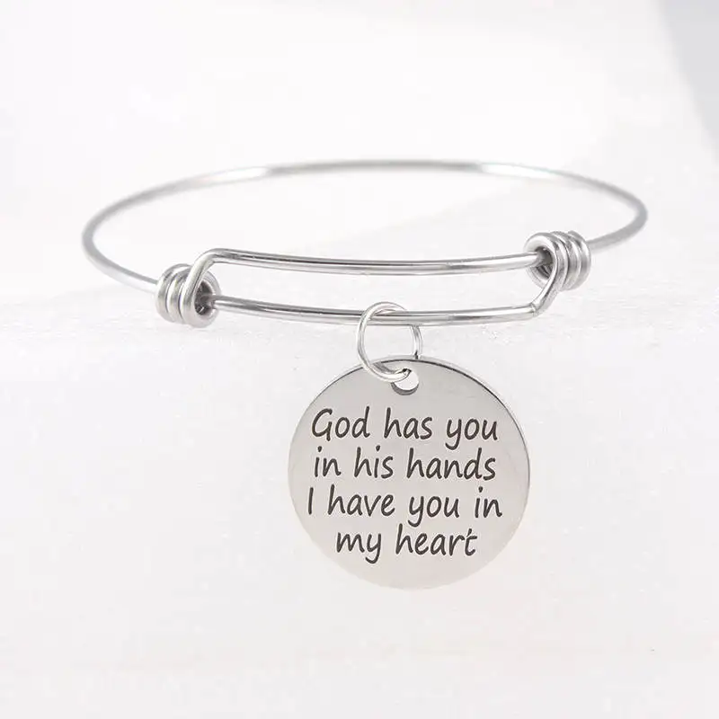 

Though She Be But Little She Is Fierce Stainless Steel Adjustable Wire Expandable Bangle Charm Bracelets Gifts For Women Jewelry