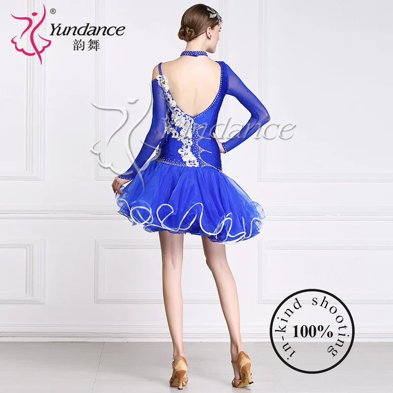 

2017 New mazarine hot sale sexy latin dance dress L-1508