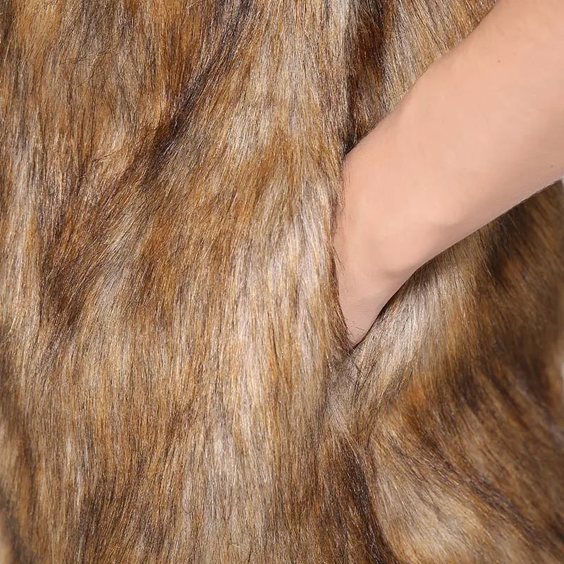 Зимний утепленный мужской жилет из искусственного меха с капюшоном без рукавов