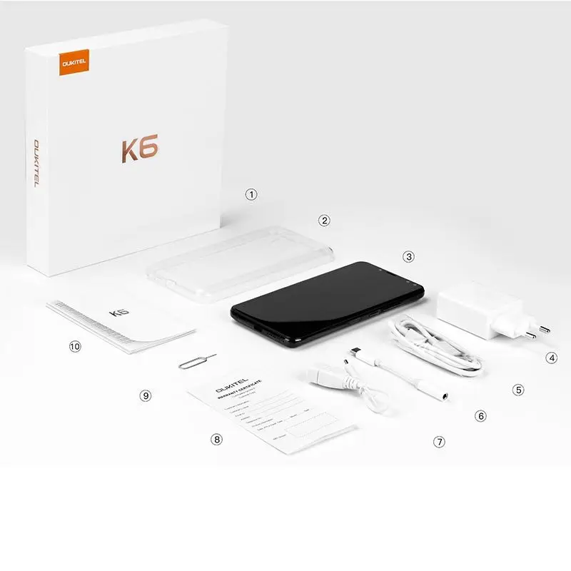 Оригинальный Oukitel K6 смартфон 6 0 &quotMTK6763 Octa Core Android 7 1 ГБ Оперативная память 64 Гб