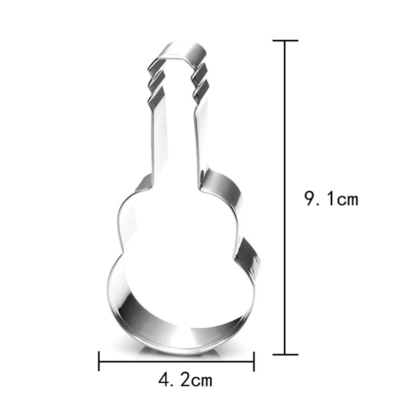 Музыкальная гитара режущая скрипка из нержавеющей стали милая форма для резки
