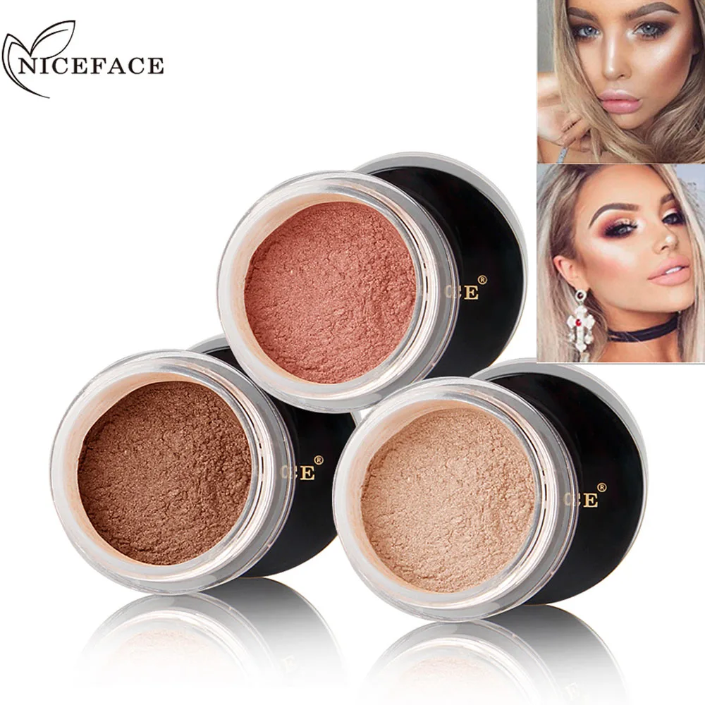 Бренд Niceface макияж для лица хайлайтер порошок 3 вида цветов водонепроницаемый