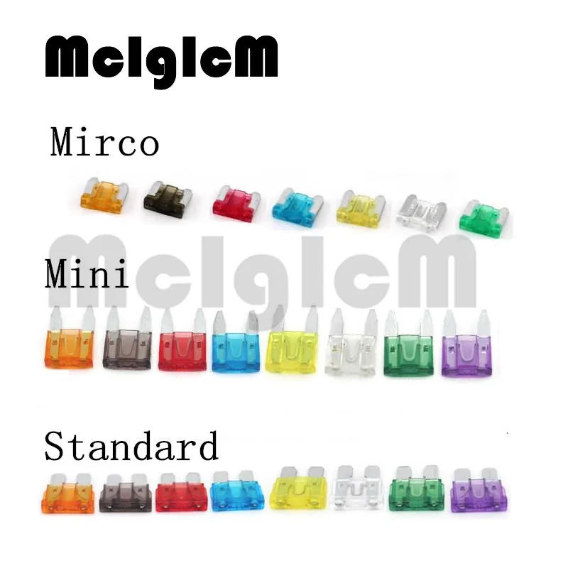 

1000pcs Car Fuse Standard medium blade auto fuses car 2A 3A 5A 7.5A 10A 15A 20A 25A 30A 35A
