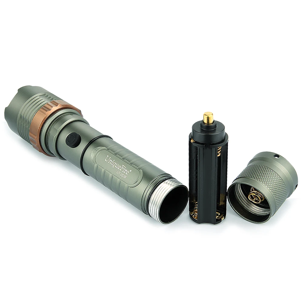 Мини фонарик Uniquefire V23B темно серый 3 Mode светодиодный масштабируемый