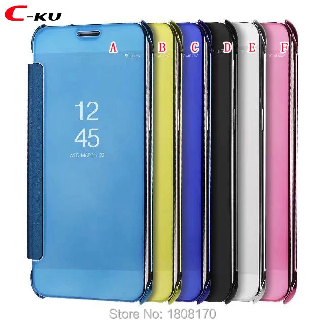 Кожаный чехол C-Ku Bling Mirror металлический флип-кейс для Samsung Galaxy (A8 A5 A7) 2018 A8 Plus