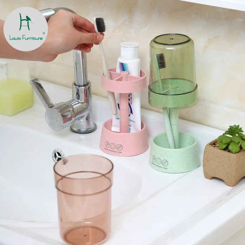 Луи Мода Милая зубная щетка стойка пара зубной набор креативная паста туалет