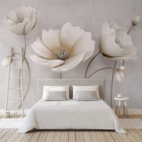 custom 3d simple elegant flower mural wallpaper for walls living room study tv bedroom decor background wall papel de parede 3d