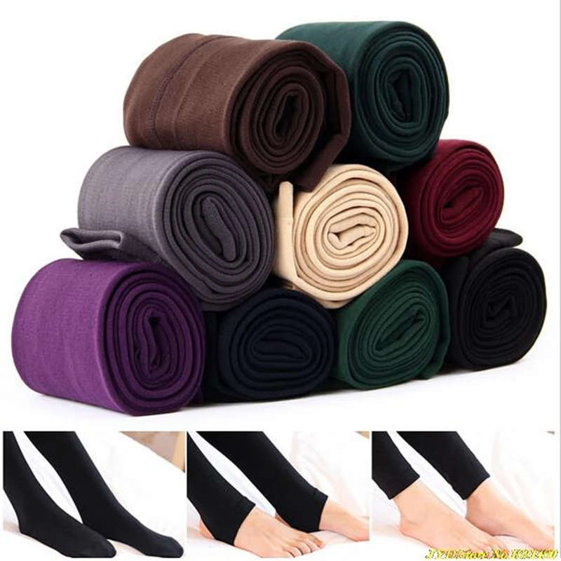 VISNXGI Winter Thin Velvet Leggings Warm Slim Solid Pants New Autumn Women Clothes Wholesale Knitted Elastic S M L Style Bottom