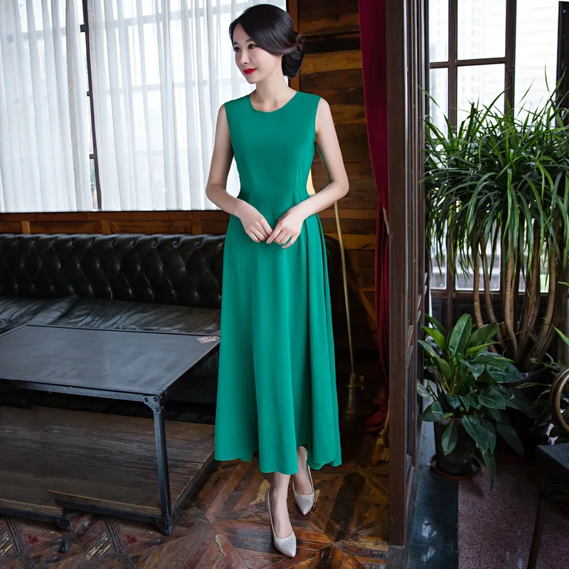 Ao Dai Qipao длинное китайское традиционное платье из двух частей большие размеры