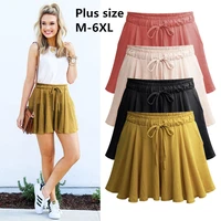 summer plus size 6xl women shorts skirts cotton wide leg shorts women casual loose female large size shorts