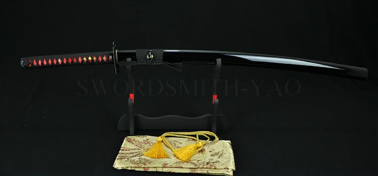 Японский самурайский меч катана Ручная ковка 1060 Высокоуглеродистый стальной