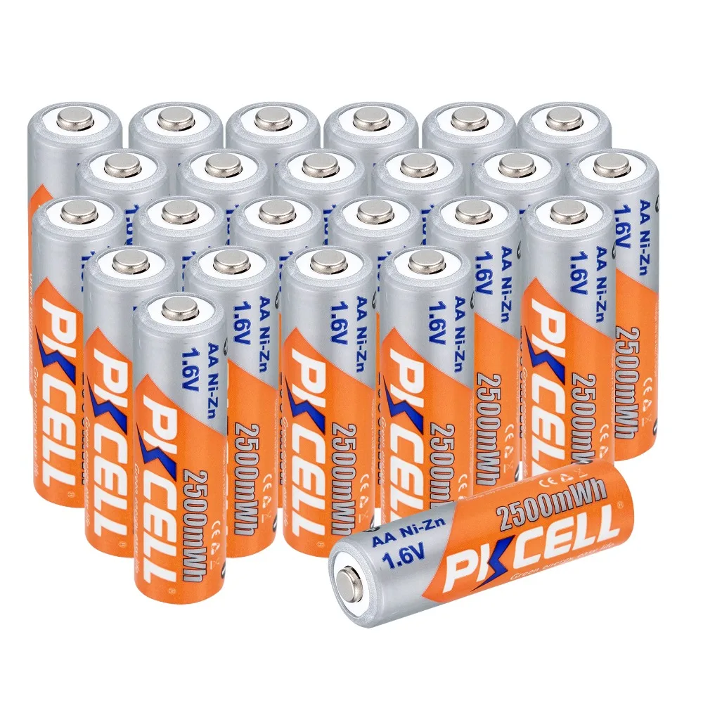 20x PKCELL 1 6 V Ni Zn AA Аккумуляторная батарея Pilhas Recarregaveis NIZN батареи для RC автомобиля