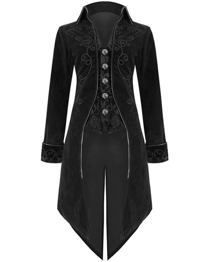Мужское пальто длинная куртка Готический стимпанк VTG аварийный Highwayman винтажный