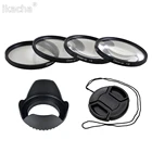 Макрофильтр для объектива + 1 + 2 + 4 + 10 комплект + бленда + крышка 49 мм 52 мм 55 мм 58 мм 62 мм 67 мм 72 мм 77 мм для камеры Canon Nikon Sony