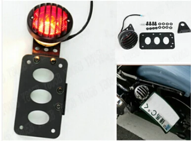 Side Mount Taillight License Plate Bracket For Honda Yamaha Suzuki Kawasaki Sport Bobber Custom Chopper Cruisers |