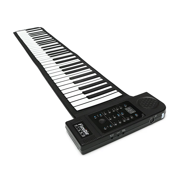 Гибкая портативная клавиатура MIDI 61 клавиши Скручивающиеся Силиконовые Мягкие