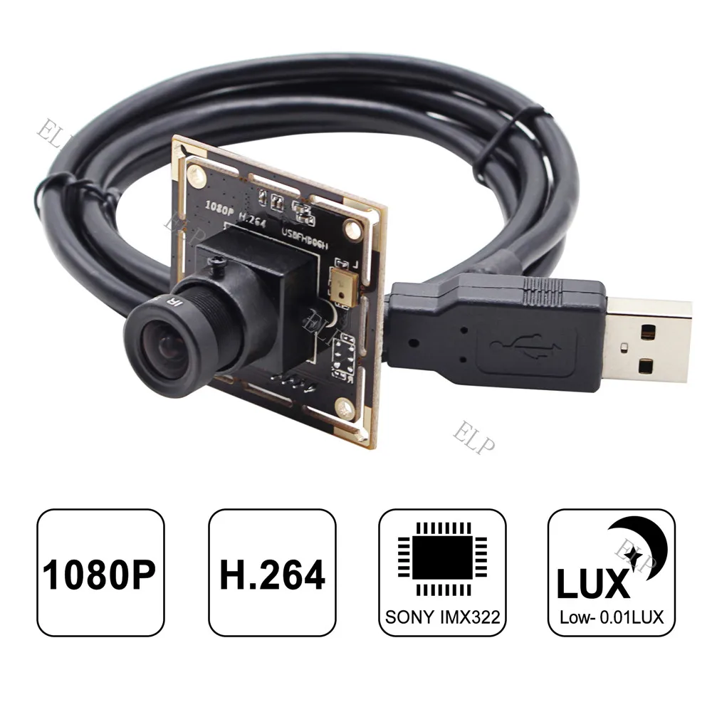 OEM ELP Full HD 1080P UVC Бесплатный драйвер с низсветильник ением H.264 2mp usb модуль камеры