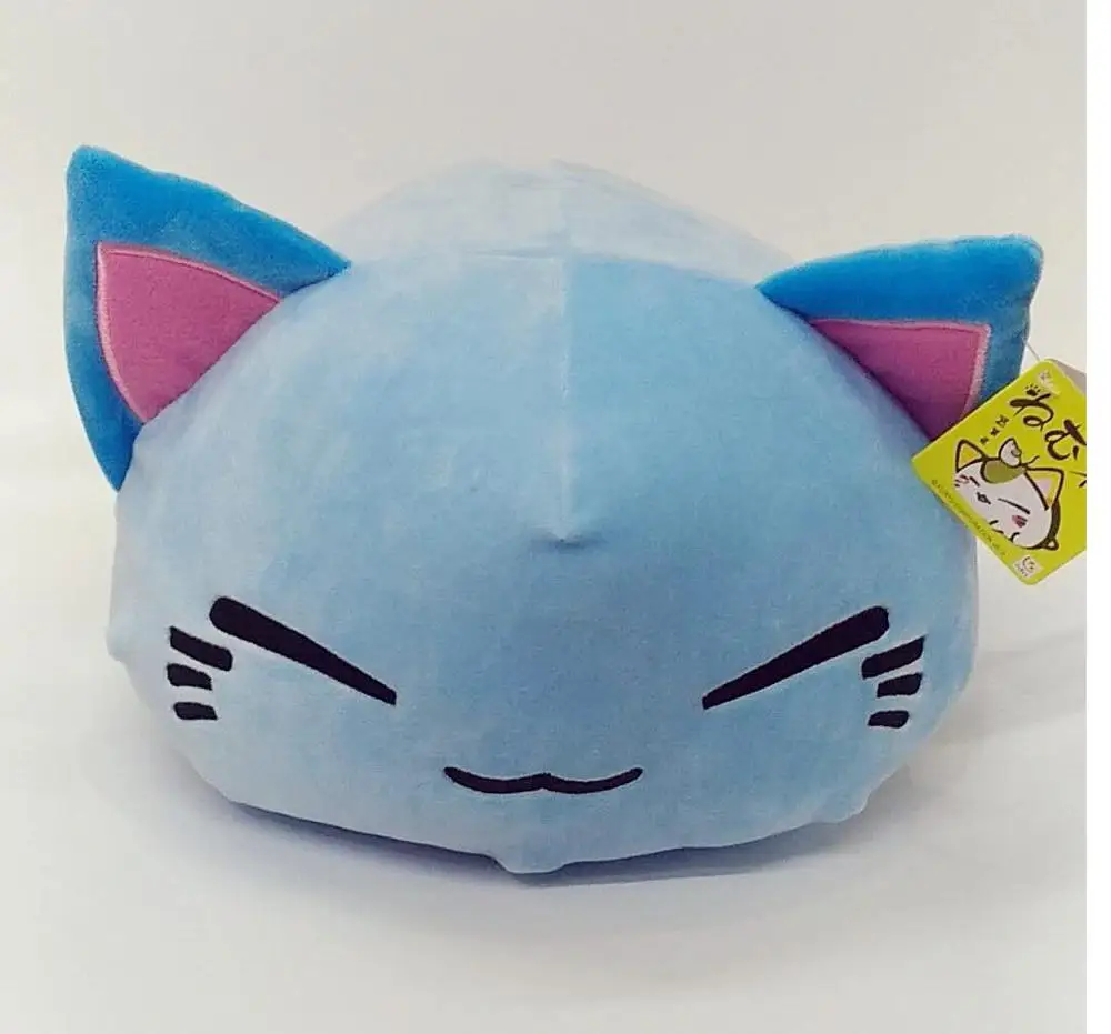 Blue 38 см мультфильм Nemuneko Спящая кошка супер мягкие плюшевые куклы игрушки Kawaii Neko кошка животные подушки игрушки - Цвет: Blue