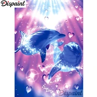 dispaint full squareround drill 5d diy diamond painting animal dolphin 3d embroidery cross stitch home decor gift a12441