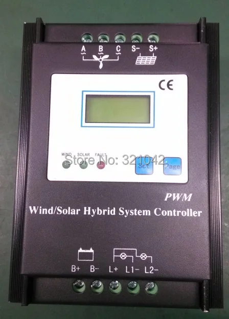 ЖК-дисплей PWM 500 Вт 12 В/24 В автоматический интеллектуальный гибридный контроллер