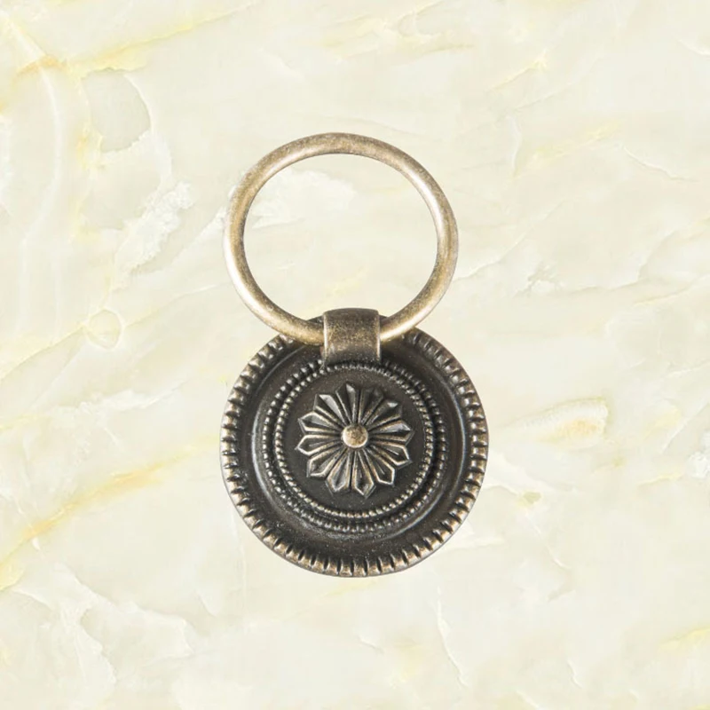 

45mm Antique small circle chrysanthemum handle Drawer handle Furniture Hardware Cabinet Door Handles Wholesale