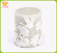 2021 new flowers birds decorative candles home silicone mold wedding diy cylindrical silicone mould