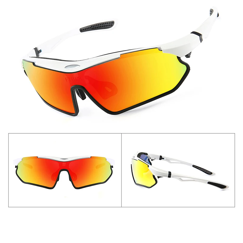 Велосипедные очки унисекс спортивные с 5 поляризованными линзами TR90 - купить по