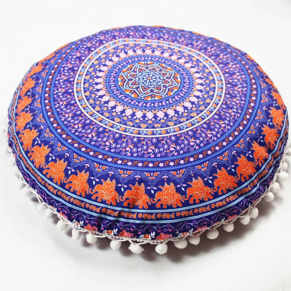 Индийские подушки с рисунком Мандала круглые богемные домашние подушки Pillowsham Подушка Pillowsham декоративные подушки украшения для дома Подушка Горячая#20